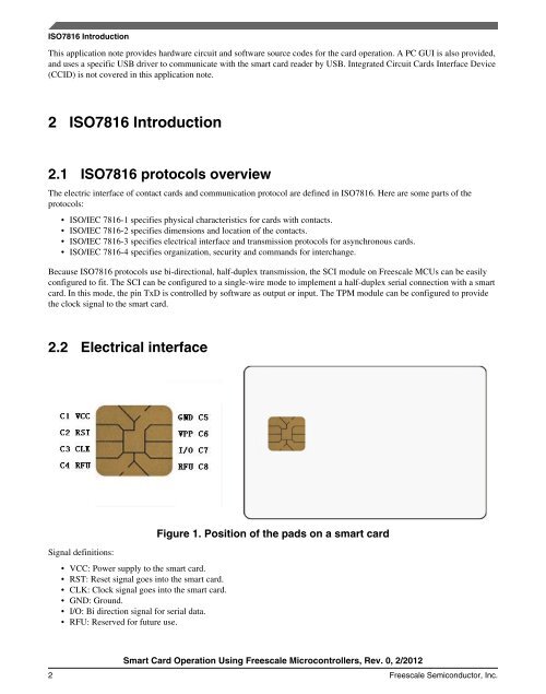 AN4453, Smart Card Operation Using Freescale Microcontrollers ...