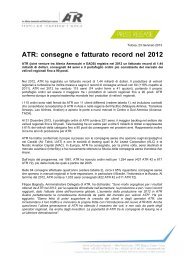 ATR: consegne e fatturato record nel 2012 - Alenia Aermacchi