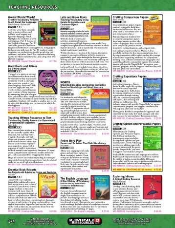 Teaching Resources (pages 174-181) - Mind Resources