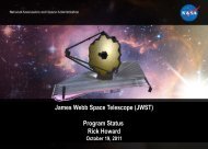 James Webb Space Telescope (JWST) Program Status Rick ... - STScI