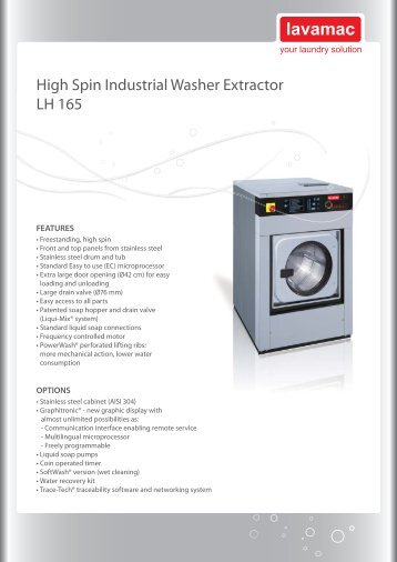 Lavamac LH 16.5 KG WASHER - Laundry Equipment