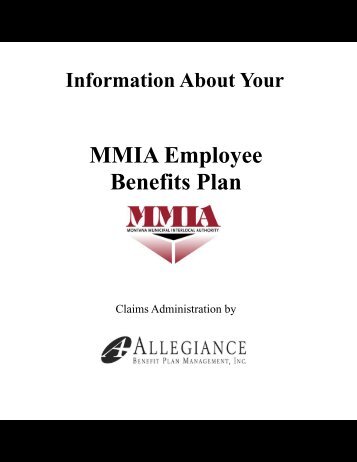 Benefits Cards - Montana Municipal Insurance Authority (MMIA)