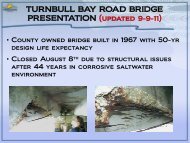 Turnbull Bay Bridge repair presentation - Volusia County Government