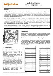 Fiche pédagogique Mathématiques - Guédelon