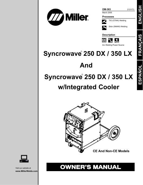 W/Integrated Cooler Syncrowave 250 DX / 350 LX - Bbssystem.com