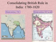 Consolidating British Rule in India: 1780-1820