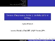 Services d'impression, Partie 1: Berkeley LPD et LPRng