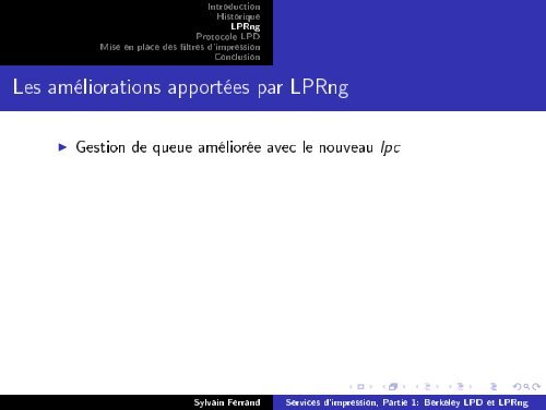 Services d'impression, Partie 1: Berkeley LPD et LPRng