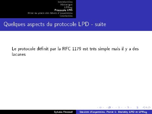 Services d'impression, Partie 1: Berkeley LPD et LPRng