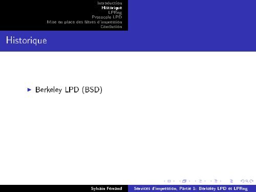 Services d'impression, Partie 1: Berkeley LPD et LPRng