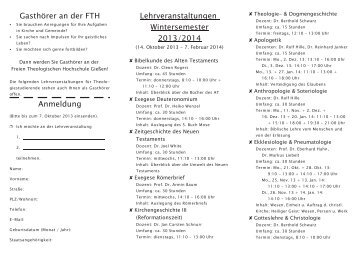 Gasthörer-Flyer - Freie Theologische Hochschule Gießen