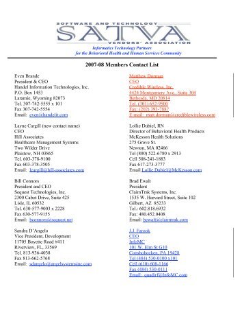 list of contact points for ism matters iacs
