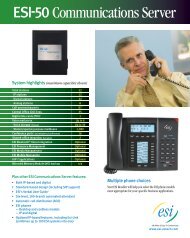 ESI-50 Communications Server spec sheet