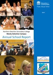 Annual School Report 2012 - Manly Selective Campus