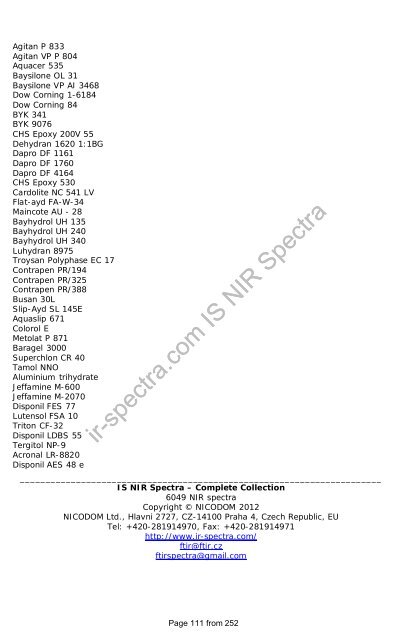 Download - FTIR Spectra. Infrared spectra Library FTIR. FT-IR ...