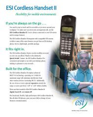 ESI Cordless Handset II brochure