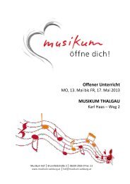 Das Programm - Musikum Salzburg