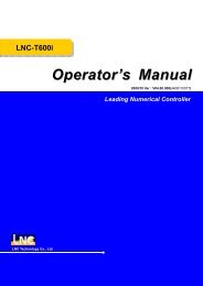 LNC-T600i Operator's Manual Leading Numerical Controller