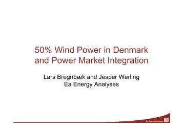 50% Wind Power in Denmark 50% Wind Power ... - Ea Energianalyse