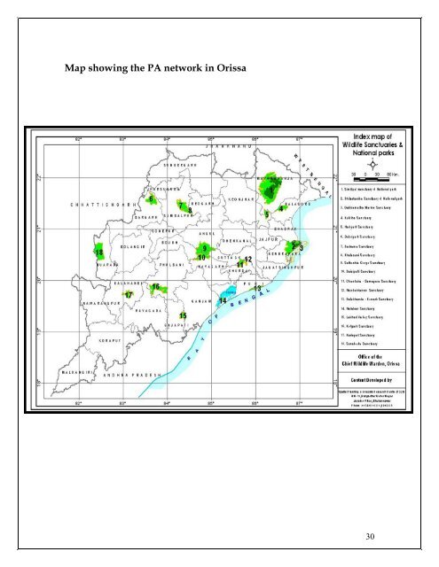 Protected Area Network in Orissa - Vasundhara