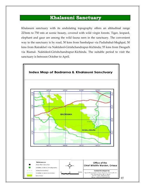 Protected Area Network in Orissa - Vasundhara