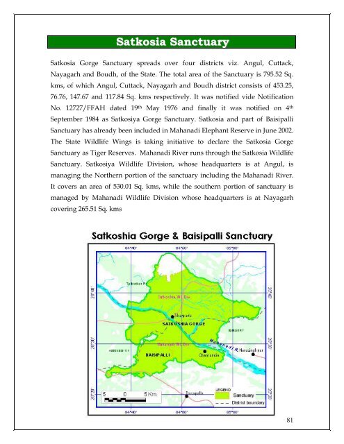 Protected Area Network in Orissa - Vasundhara