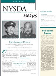 NYSDA News May 2013, Vol. 26 Issue 2 - New York State Dental ...