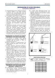 ESTRAZIONE DI ACIDI NUCLEICI - Sezione di Microbiologia