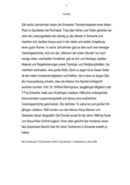 Vereinschronik 1985-1995 - TTVg Schwerte