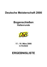 Deutsche Meisterschaft Bogen Halle - Bogenfax