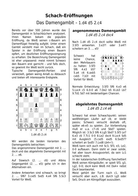 Damengambit - Steffanklaus.de