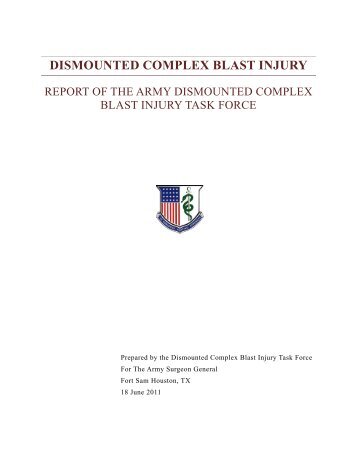 dismounted complex blast injury - Army Medical Department - U.S. ...