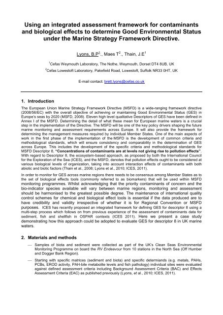 Part 2 Setac Europe 22nd Annual Meeting 6th Setac World
