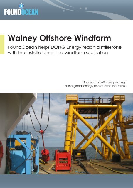 Walney Offshore Windfarm Substation P1 Case Study - FoundOcean