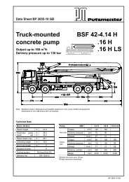 Truck-mounted BSF 42-4.14 H concrete pump .16 H .16 H LS