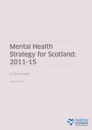 Mental Health Strategy for Scotland - Scottish Government