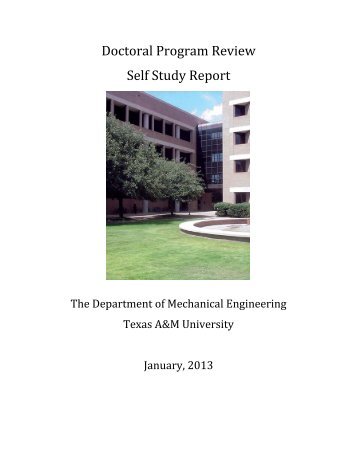 Doctoral Program Review Self Study Report - Office of the Provost ...