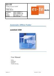 Automatic Offline Folder estefold 2300 - es-te.de