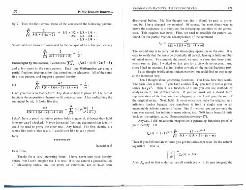 Vol. 10 No 3 - Pi Mu Epsilon