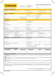 Hire Purchase Application Form - Maybank