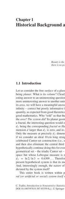 Nonextensive Statistical Mechanics