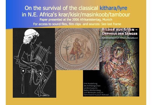 2006 On the Survival of the Classical Kithara/Lyre in N.E.Africa