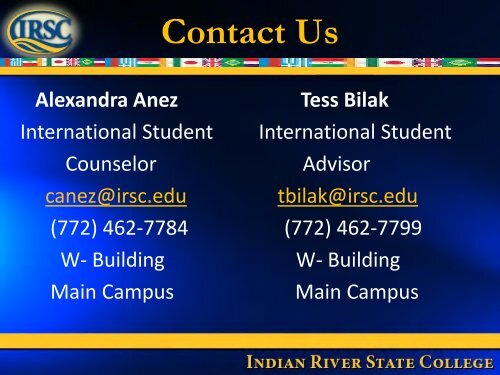 New International Student Orientation - Indian River State College