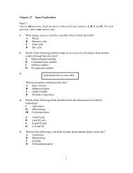 1 Chapter 27 Space Exploration Paper 1 Answer all questions. Each ...