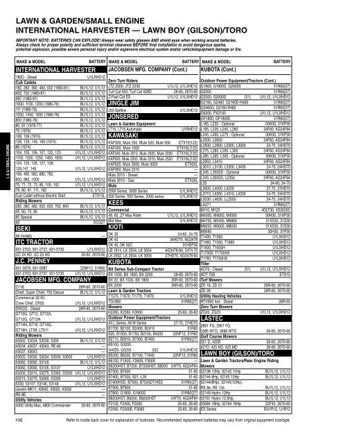 Battery Application Guide - CARQUEST Auto Parts