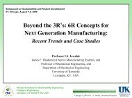 Beyond the 3R's: 6R Concepts for Next Generation Manufacturing: