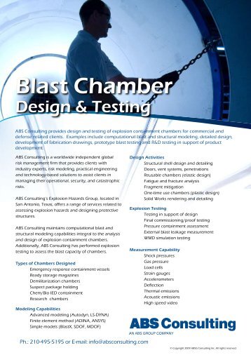 Blast Chamber Design & Testing - ABS Consulting