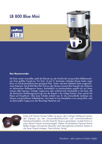 LB 800 Blue Mini - Wendum - Lavazza Espresso Point