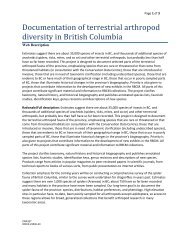 Documentation of terrestrial arthropod diversity in British Columbia