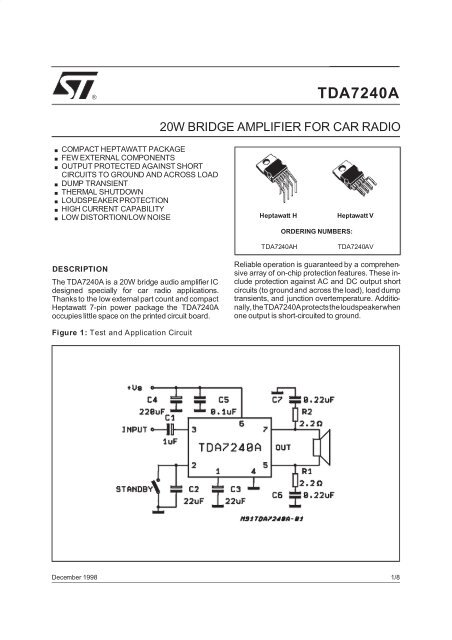 TDA7240 - 320Volt